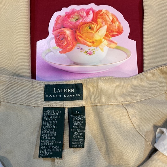 🛝 ⬇️ Ralph Lauren SZ:8 Cotton 100% Cream Pant. - Picture 3 of 3